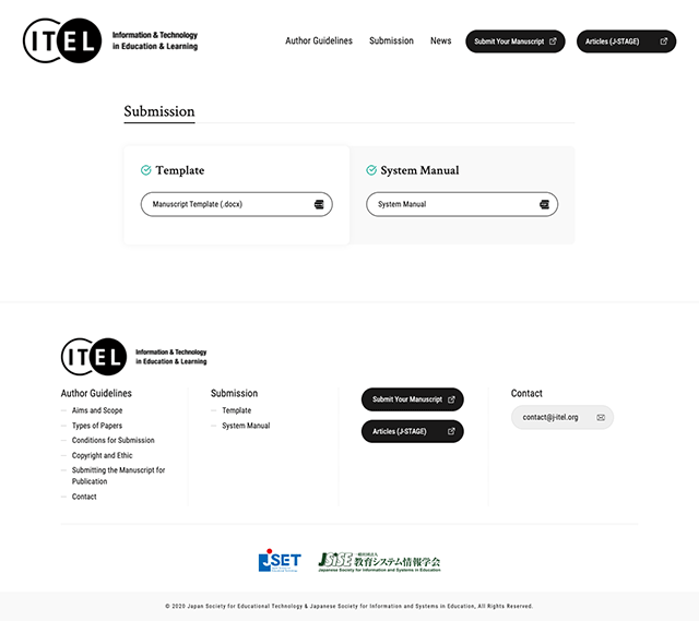 ITEL Information and Technology in Education and Learning 日本教育工学会 教育システム情報学会