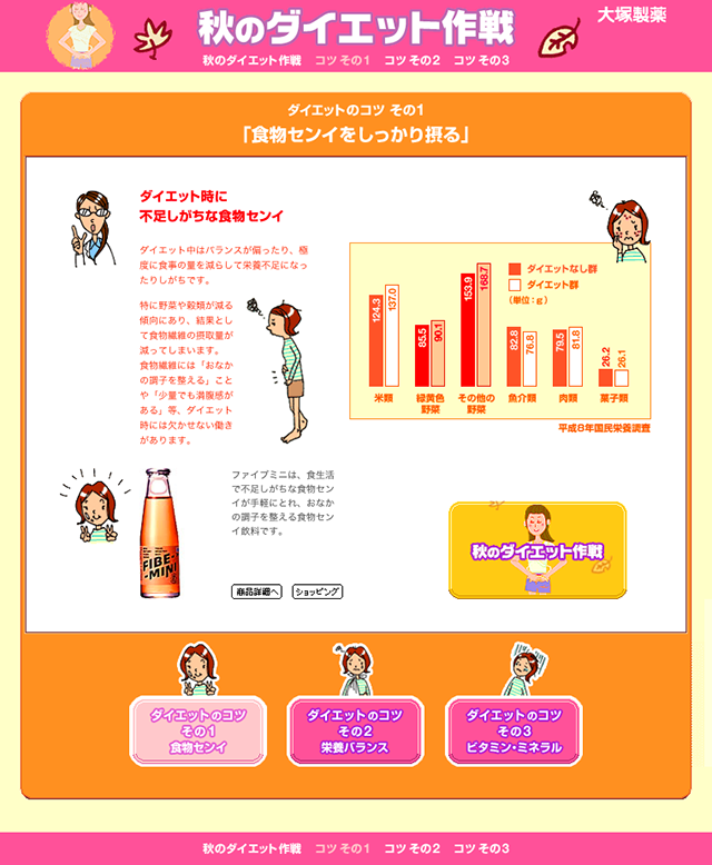 秋のダイエット作戦 大塚製薬