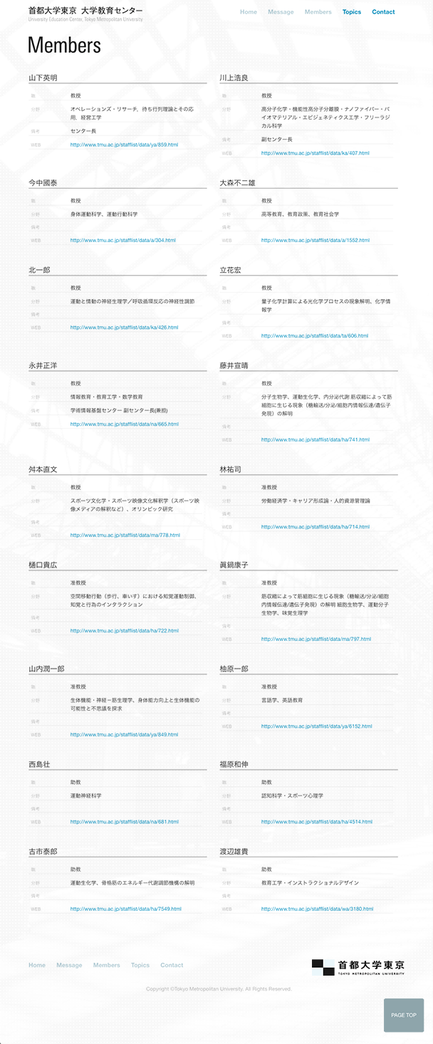 大学教育センター 首都大学東京